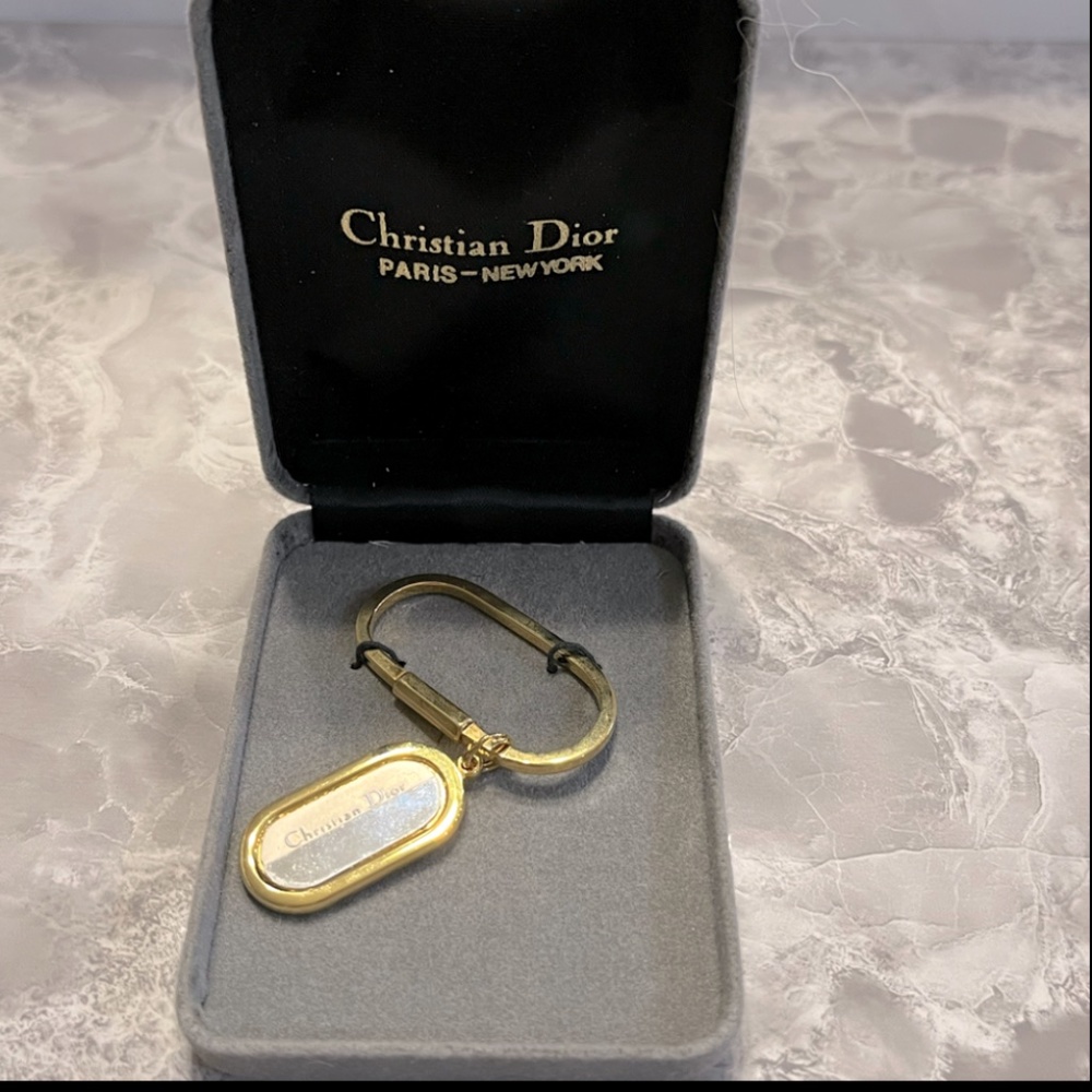 Christian Dior vintage two tone keychain